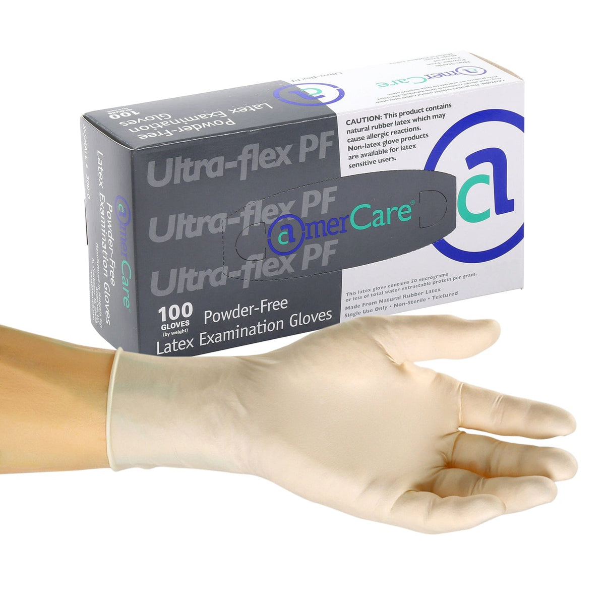 Ultra-Flex Powder Free Latex Exam Gloves, Case of 1,000