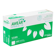 AWEAR Eco-Friendly Powder Free Hybrid 2.0 Gloves, Case of 1,000 (XXL: 900)