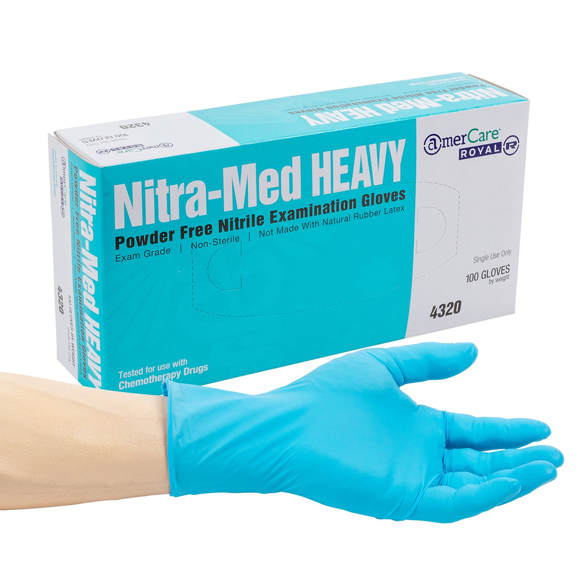 Nitra-Med Heavy Powder Free Nitrile Exam Glove (#4320) Samples