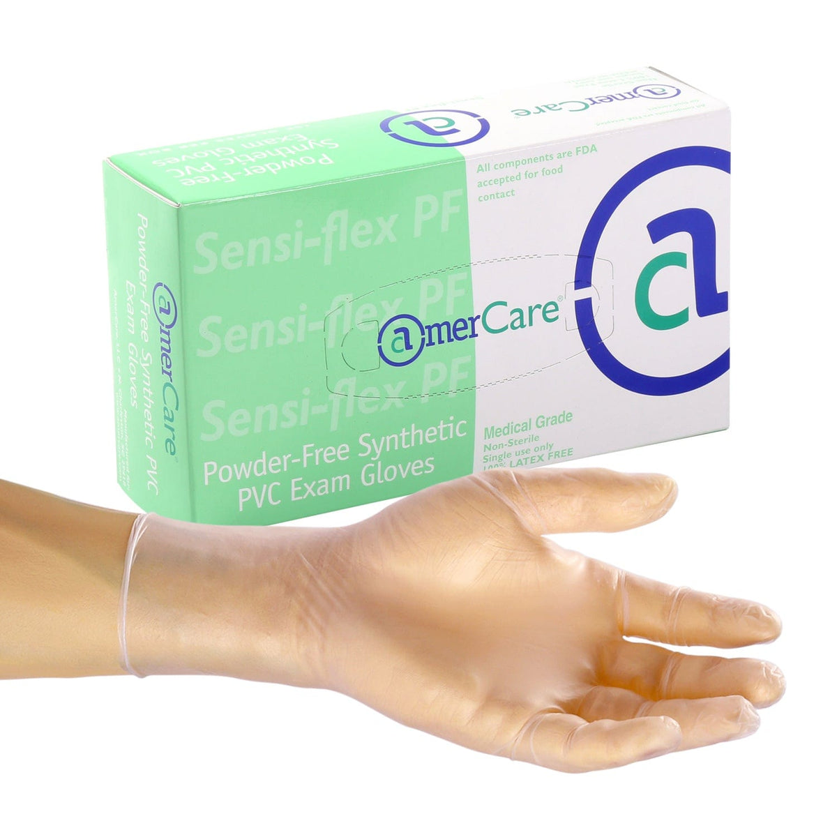 Sensi-Flex Powder Free Vinyl Exam Gloves, Case of 1,000