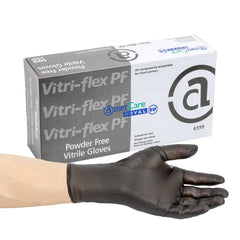 Vitri-Flex Black Powder Free Vitrile Gloves, Case of 1,000