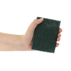 Green 3.5" x 5" Medium Duty Scouring Pads, Pack of 40