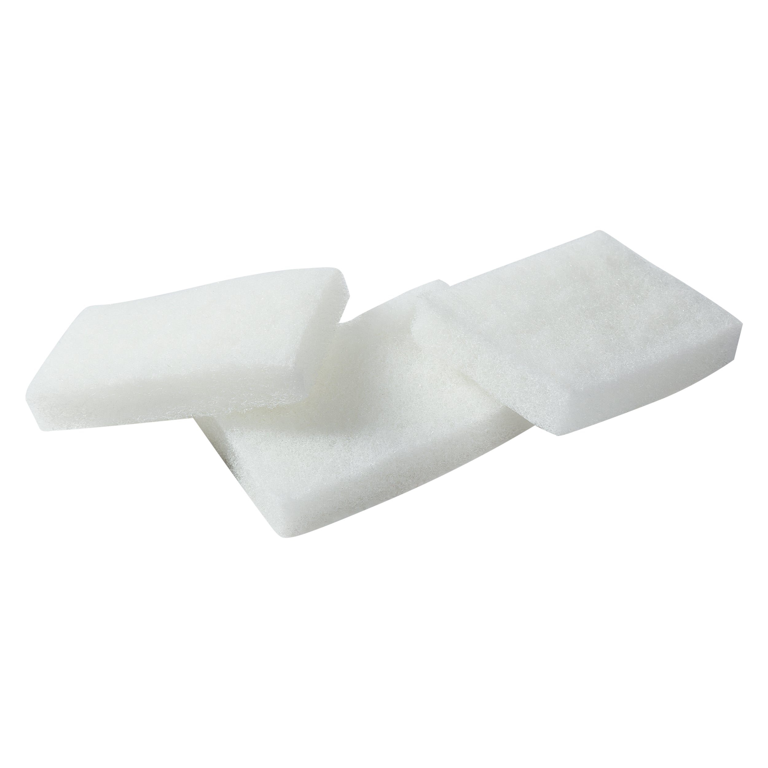 White 3.5" x 5" Fine Scouring Pads, Pack of 40