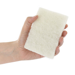 White 3.5" x 5" Fine Scouring Pads, Pack of 40