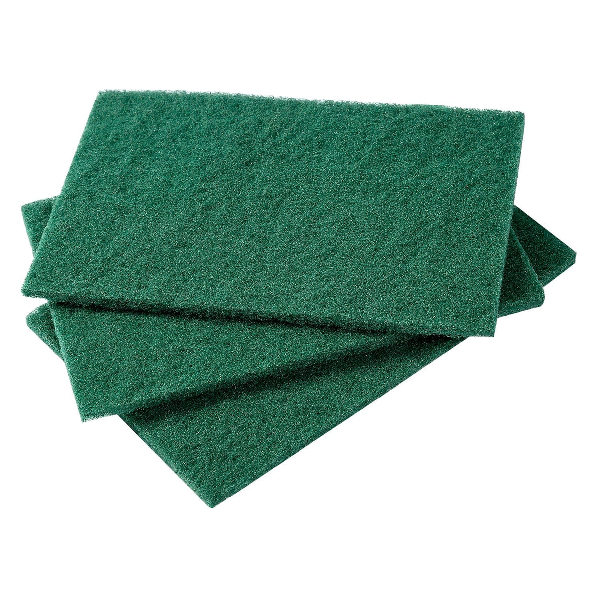 Green 6" x 9" Medium Duty Scouring Pads, 10 to 60