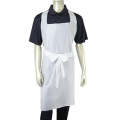 28" x 46" White 1 Mil Poly Aprons, Case of 500