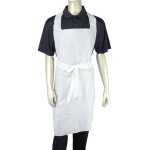 28" x 46" White 1.77 Mil Poly Aprons, Case of 500