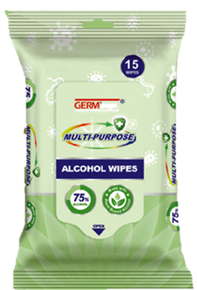 Germisept Multi-Purpose Alcohol Wipes 15ct